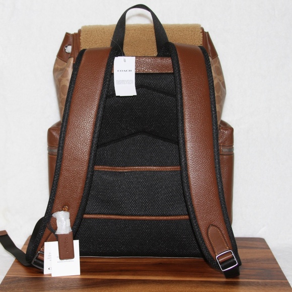 NWT Coach Mens Large Sprint Backpack Signature Canvas - Picture 3 of 4